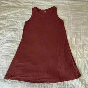 Flowy brown sleeveless dress by Ana. Large